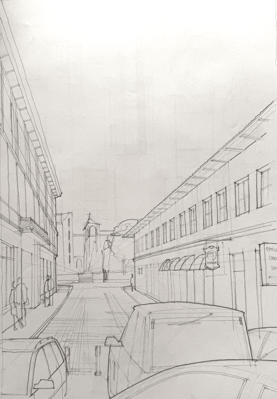 City Wallpaper Sketch