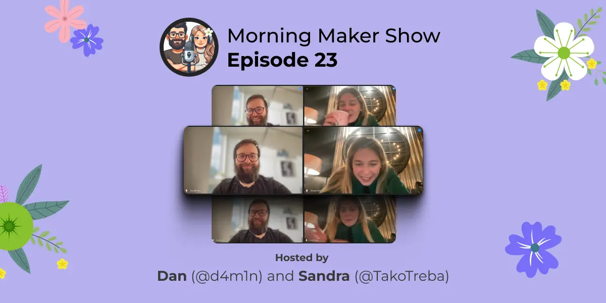 Episode 23 of Morning Maker Show: In the startup Café