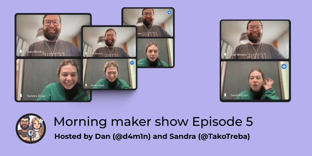 Episode 5 of Morning Maker Show: Best failed ProductHunt launch, Moods, and Manual Tasks in a startup